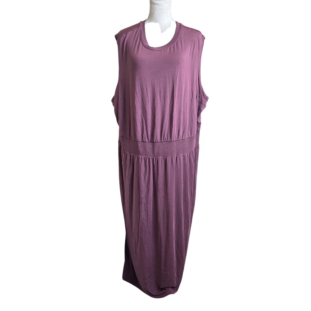 Athleta Santorini Cinch Womens Rose Pink Sleeveless Midi Shift Dress Size‎ 2X